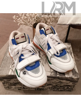 Gucci Ultrapace Leather and Mesh Mid-top Sneakers White (For Women and Men)
