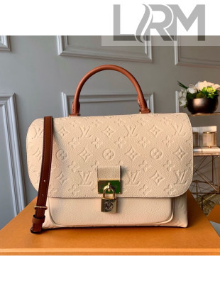 Louis Vuitton Marignan Messenger Bag in Empreinte Leather M44545 Crème Beige/Caramel 2019