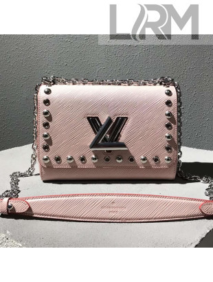 Louis Vuitton Epi Leather Twist MM Bag with Studs M53520 Pink 2018