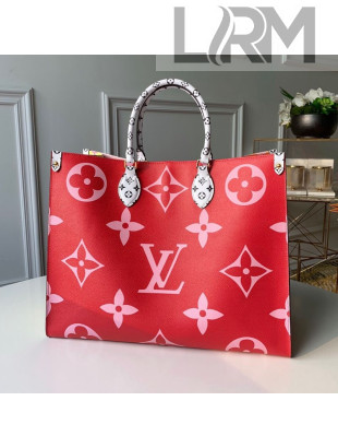 Louis Vuitton Onthego Shopper Tote Bag M44569 Red/Pink 2019