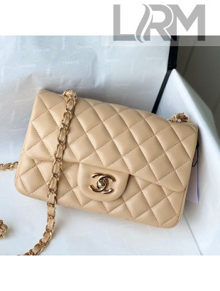 Chanel Lambskin Classic Mini Flap Bag A69900 Apricot/Gold 2021 