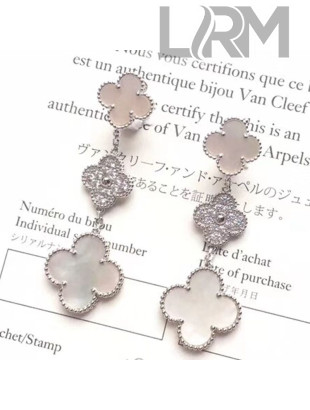 VanCleef&Arpels Magic Alhambra Three Clovers Earrings Silver 2018