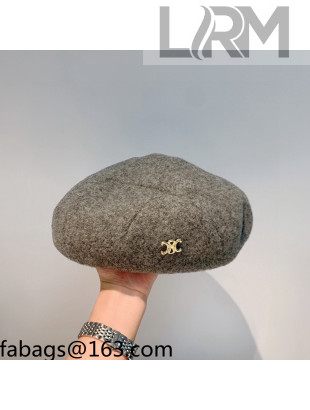 Celine Beret Hat Grey 2021 110437