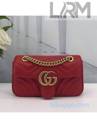 Gucci GG Marmont Mini Bag 446744 Red 2020