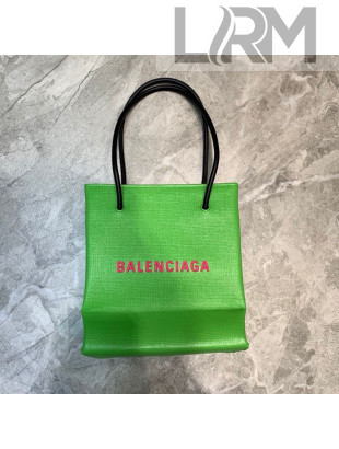 Balenciaga Calfskin Vertical Mini Shopping Tote Bag 201016 Green/Pink 2020