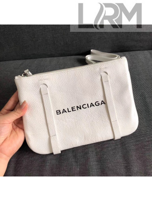 Balen...ga Everyday Calfskin Cross Body Bag White 2018