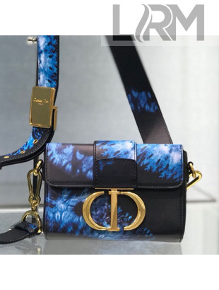 Dior 30 Montaigne Box Bag in Blue Printed Calfskin 2020