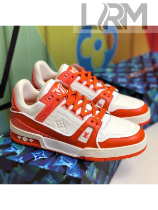 Louis Vuitton LV Trainer Sneakers 1A812O White/Orange 202003 (For Women and Men)