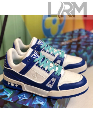 Louis Vuitton LV Trainer Sneakers 1A812O White/Blue/Green 202005 (For Women and Men)