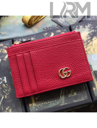 Gucci GG Marmont Leather Card Case 574804 Red 2019