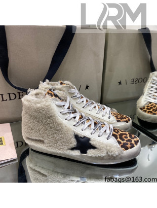  Golden Goose Francy Sneakers in Shearling and Leopard Print 2021