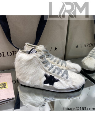 Golden Goose Limited Edition White Horse Hair Francy Sneakers 2021