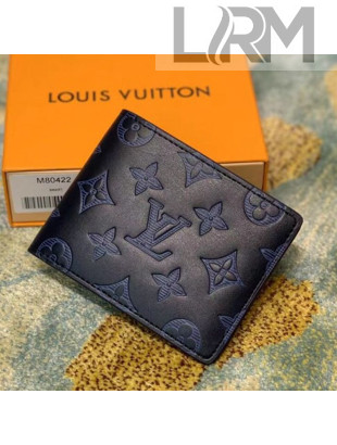 Louis Vuitton Multiple Wallet in Navy Blue Monogram Leather M80422 2021