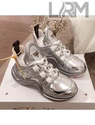 Louis Vuitton LV Archlight V Signature Metallic Sneaker All Silver 2020