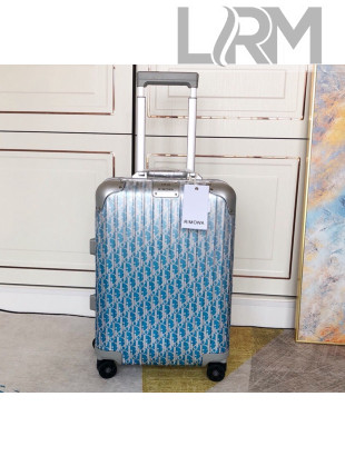 DIOR and RIMOWA Cabin Suitcase Luggage Silver/Blue 2020