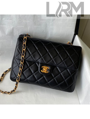 Chanel Lambskin Square Mini Flap Bag AS2308 Black 2021