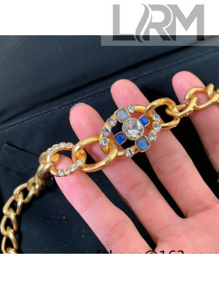 Chanel Stone Chain Belt Blue 2021