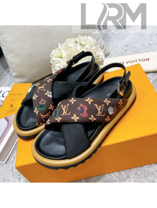 Louis Vuitton Pool Pillow Comfort Down Sandals Brown 2021 111778