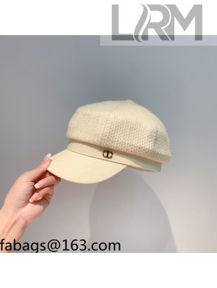 Dior Knit Octagonal Hat White 2021