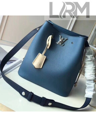 Lousi Vuitton Lockme Bucket Bag Soft Calfskin M51413 Blue Jean 2018