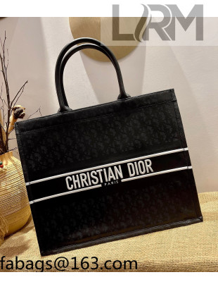 Dior Large Book Tote Bag in Perforate Leather Black 2021
