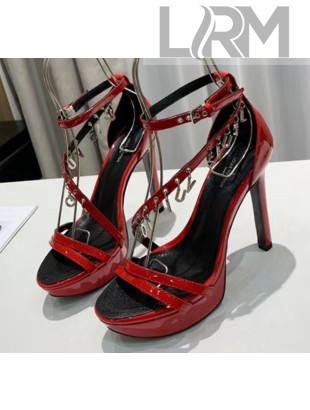 Louis Vuitton Patent Leather Melody Platform Sandal Red 2020