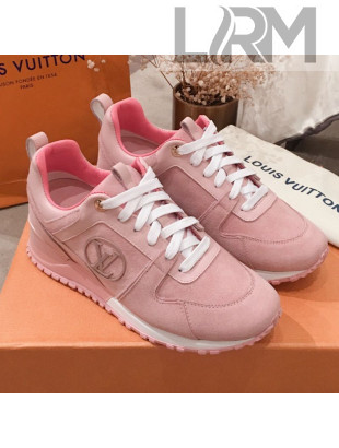 Louis Vuitton Run Away Suede Sneakers Pink 2021 03