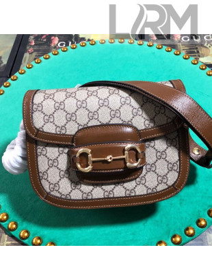 Gucci GG Canvas 1955 Horsebit Mini Shoulder Bag 602205 Brown 2019