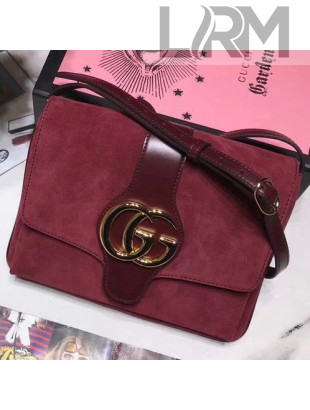 Gucci Suede Leather Arli Medium Shoulder Bag ‎550126 Burgundy 2019