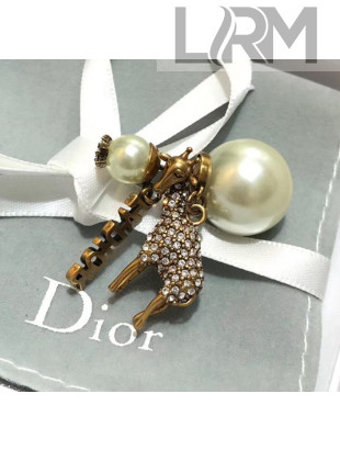 Dior J'Adior Tribales Pearl Earrings With Crystal Giraffe 2020