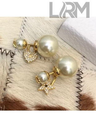 Dior Tribales Short Earrings With Crystal Lock and Star 2020