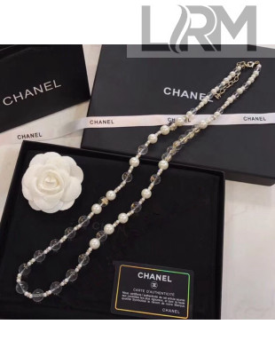 Chanel Glass Pearls Long Necklace AB2505 2019