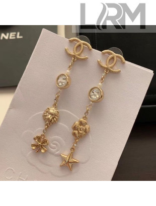 Chanel Bloom Lion Long Earrings AB2923 2019