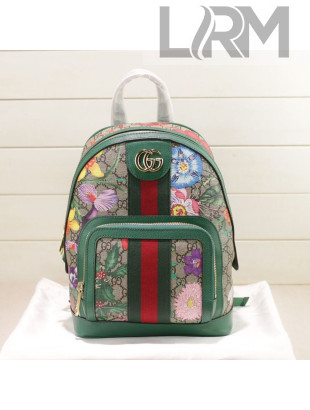 Gucci Ophidia GG Flora Small Backpack 547965 Green 2019
