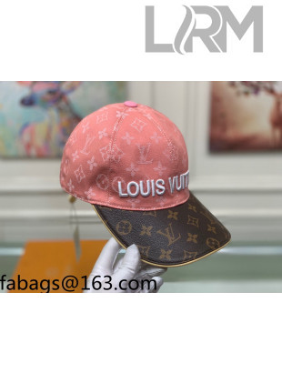 Louis Vuitton Monogram Denim Signature Baseball Hat Pink/Brown 2021 