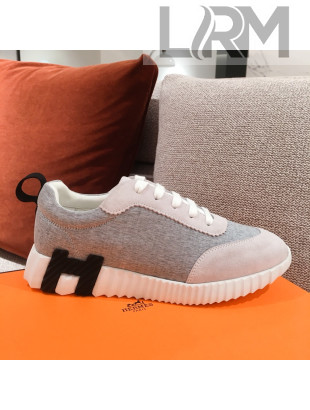 Hermes Bouncing Canvas Sneakers Grey 2021 08 (For Women and Men)