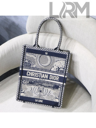 Dior Moon Vertical Dior Book Tote Bag in Tarot Embroidered Canvas 2019