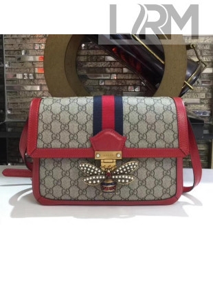 Gucci Queen Margaret GG Supreme Medium Shoulder Bag 524356 Red 2018