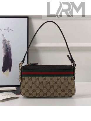 Gucci GG Canvas Web Small Shoulder Bag 145970 Beige 2021