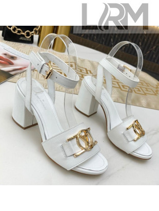 Louis Vuitton Lock It LV Circle Sandals White 2021