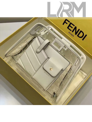Fendi PVC Peekaboo Defender Mini Bag Cover White 2020