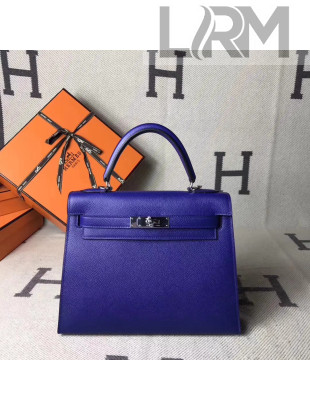 Hermes Kelly 28cm/32cm  Original Epsom Leather Bag Electric Blue