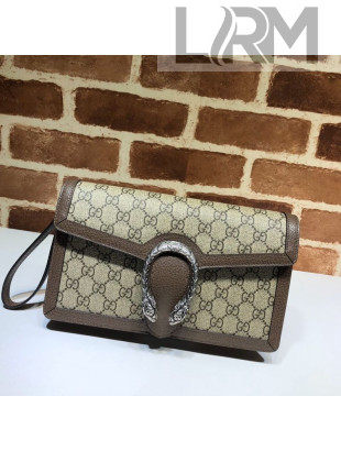 Gucci Dionysus Leather Clutch Bag 621197 Beige/Brown 2021