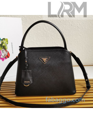 Prada Medium Saffiano Leather Prada Matinee Bag 1BA282 Black 2020