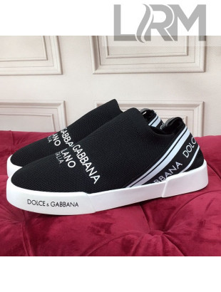 Dolce&Gabbana DG Knit Slip-on Sneakers Black 2021
