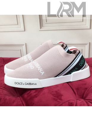 Dolce&Gabbana DG Knit Slip-on Sneakers Pale Pink 2021