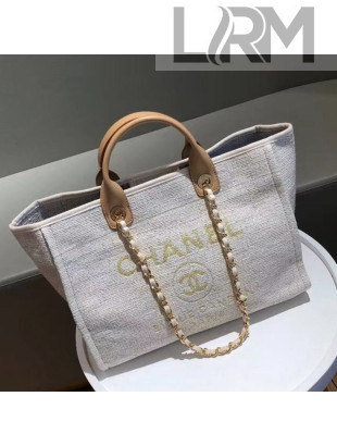 Chanel Deauville Large Shopping Bag A66941 White 2021 04