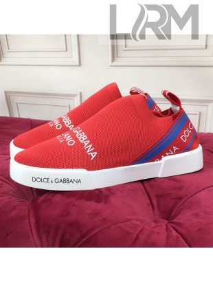 Dolce&Gabbana DG Knit Slip-on Sneakers Red 2021