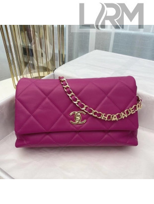 Chanel Quilted Lambskin Flap Bag AS2300 Purple 2020 TOP