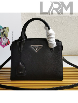 Prada Saffiano Leather Kristen Handbag 1BA297 Black 2021